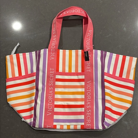 Victoria's Secret Handbags - Victoria’s Secret Large Weekender Canvas Tote Bag NWT
